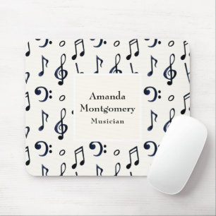 Cute Musical Notes Pattern Mouse Mat