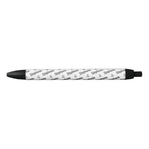Cute Musical Notes with Name Fun Writing Black Ink Pen
