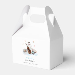 Cute Musician Polar Bear Baby Shower Favour Box