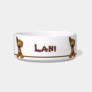 Cute Mutt Mixed Breed Dog Personalised Pet Bowl