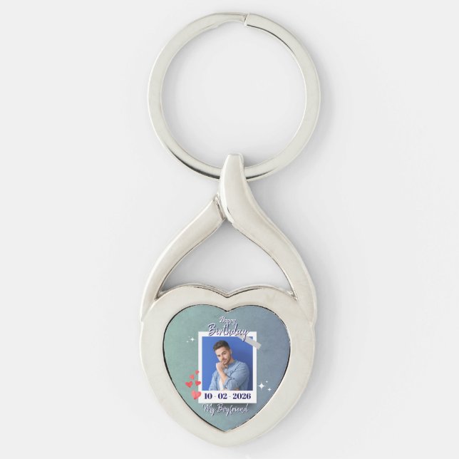 Cute My Boyfriend Birthday Gift  Key Ring (Front)
