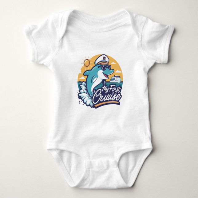 Cute My First Cruise  Baby Bodysuit (Front)