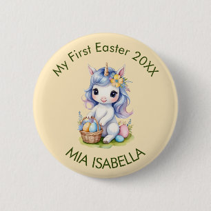 Cute My First Easter Unicorn Standard Button