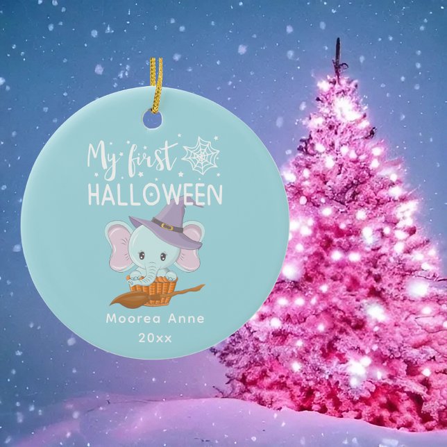 Cute My First Halloween Modern Baby Ceramic Tree Decoration (Creator Uploaded)