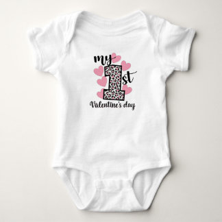 CUTE MY FIRST VALENTINES DAY SAYING BABY BODYSUIT