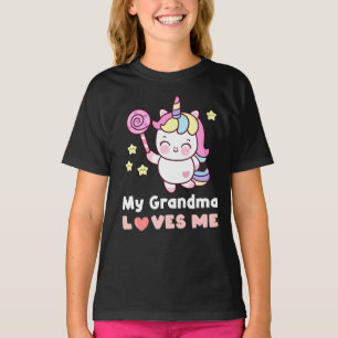 Cute My Grandma Loves Me Unicorn T-Shirt