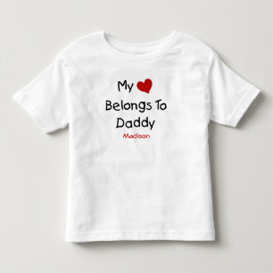Cute My Heart Belongs to Daddy Baby Bodysuit
