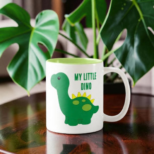 Cute My Little Dino Two-Tone Coffee Mug