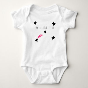 Cute My little Star Comet Space Drawing Girl Baby Bodysuit