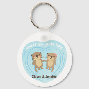 Cute My Otter Half, Couple Personalised Key Ring