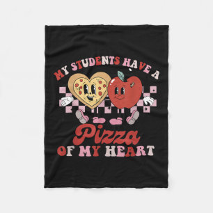 Cute My Students Have A Pizza-my-heart Teachers Va Fleece Blanket