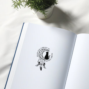 Cute Mystic Cat Moon From The Library Of Rubber Stamp