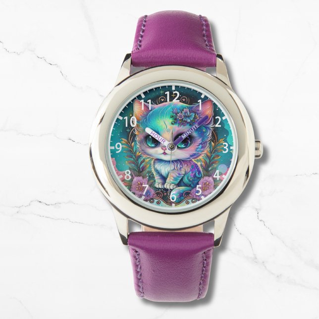 Cute Mystical Cat Kitten Celestial Animal Watch (Creator Uploaded)