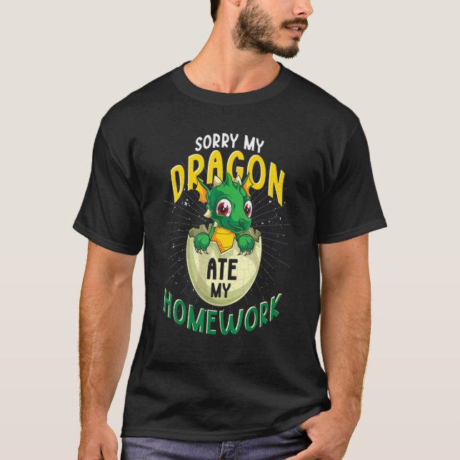 Cute Mythical Creature Fantasy Animal     Dragon T-Shirt (Front)
