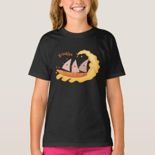 Cute nachos corn chips surfing cartoon T-Shirt