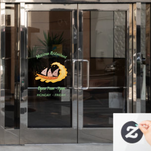 Cute nachos corn chips surfing window cling