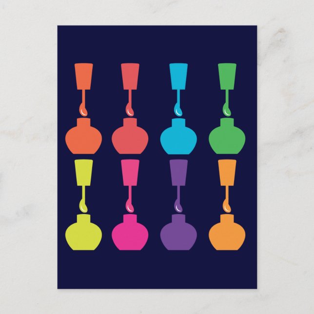 Cute Nail Polish! Postcard (Front)