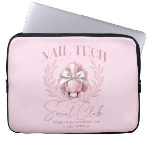 Cute Nail tech Coquette Nail Polish Social Club Laptop Sleeve