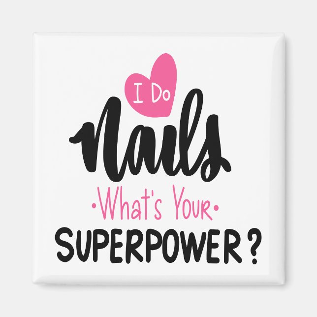 Cute Nail Tech Cosmetologist Nails Beauty Salon Magnet (Front)