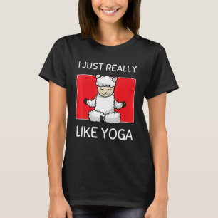 Cute Namaste Sheep I Just Really Like Yoga Pilates T-Shirt
