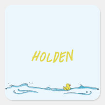 Cute Name Blue Yellow Rubber Duck