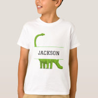 Cute Name Personalised Kids' Dinosaur White