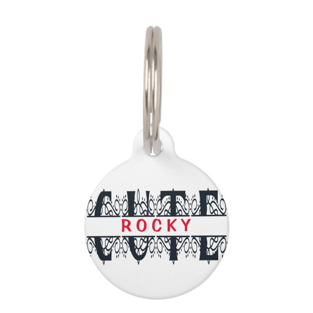 Cute name pet ID tag (Front)