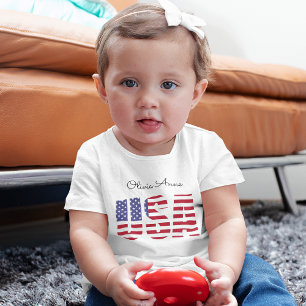 Cute Name USA, 3 to 24mos Fine Jersey  Baby T-Shirt