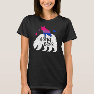 Cute Nana Bear Bisexual Flag Bisexuality Pride Day T-Shirt