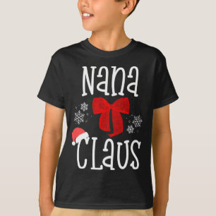 Cute Nana Claus Santa Grandma Christmas Pajama Fam T-Shirt