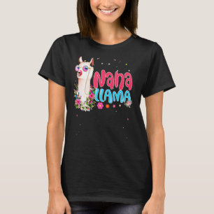 Cute Nana Llama Mother's Day Women Birthday T-Shirt