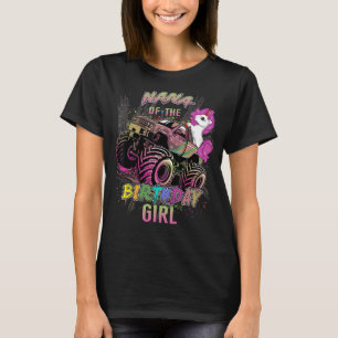 Cute Nana Of A Monster Truck Girl Birthday Girl Un T-Shirt