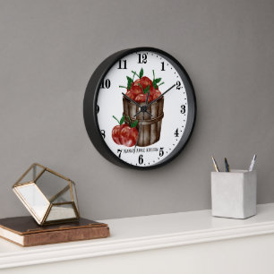 Cute Nana's apple kitchen add name Clock
