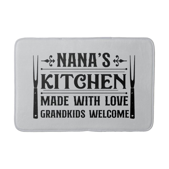 Cute Nana's kitchen word art Bath Mat (Front)