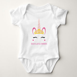 cute Nana's little Princess add text Baby Bodysuit