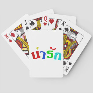 Cute ♦ Narak In Thai Language Script ♦ Playing Cards