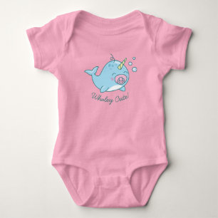 Cute Narwhal Baby Shower Kawaii Whaley Pink Girl Bodysuit