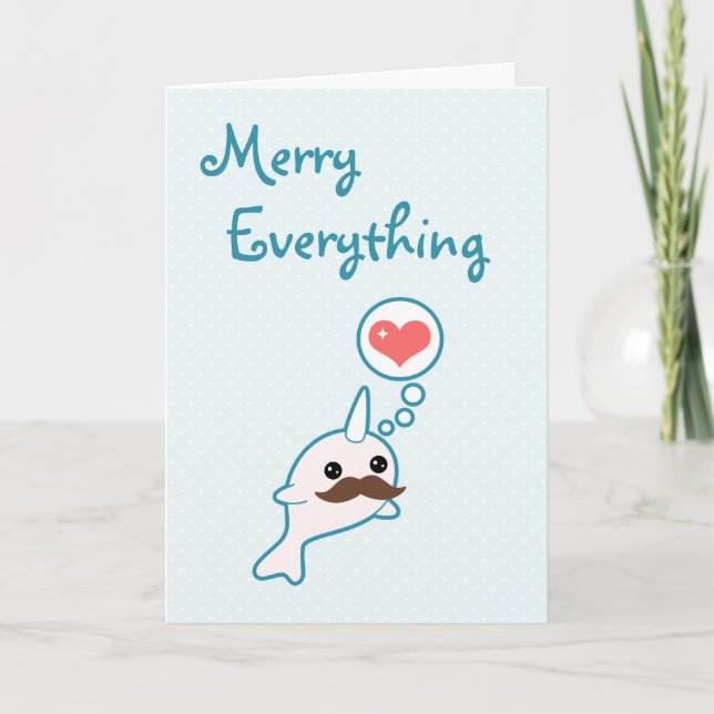 Cute Narwhal Holiday (Front)
