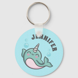 Cute Narwhal Key Ring