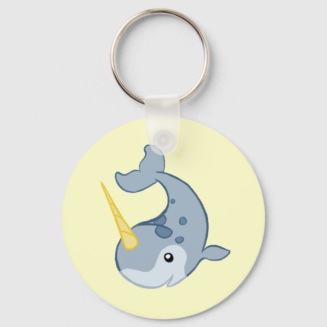 Cute Narwhal Key Ring (Front)