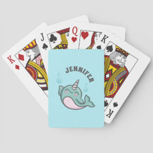 Cute Narwhal Playing Cards