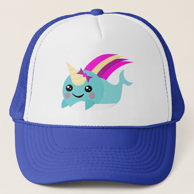 Cute Narwhal Trucker's Cap (Front)