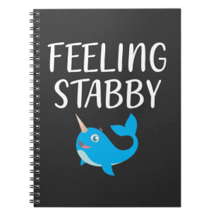 Cute Narwhal Unicorn Feeling Stabby Kawaii Notebook