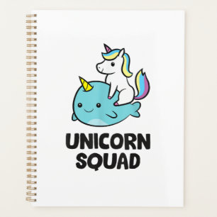 Cute Narwhal Unicorn Squad Funny Unicorn And Narwh Planner