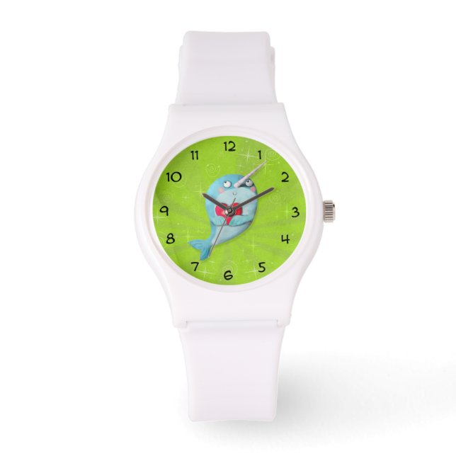 Cute Narwhal with Heart Watch (Front)