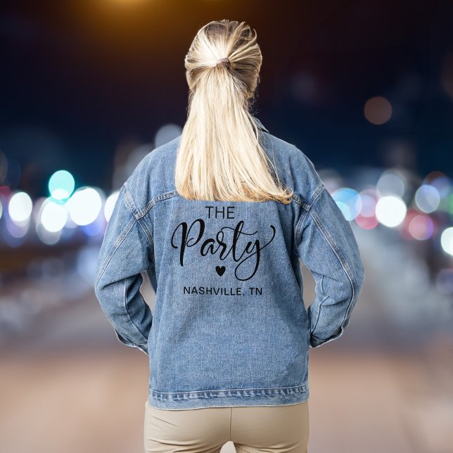 Cute Nashville Bachelorette Party Denim Jacket (Your bridesmaids & besties will love to be part of the bride squad bringing the party to your bach)