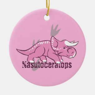 Cute Nasutoceratops Ceramic Tree Decoration