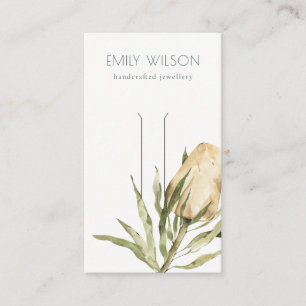 Cute Native Banksia Floral  Hair Clip Display Business Card