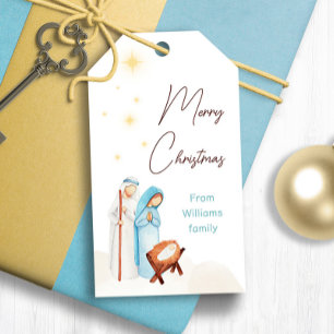Cute Nativity Scene Gift Tags