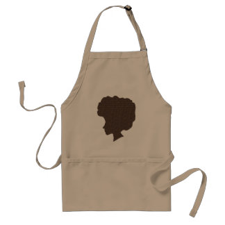 Cute Natural Afro Silhoutte Standard Apron